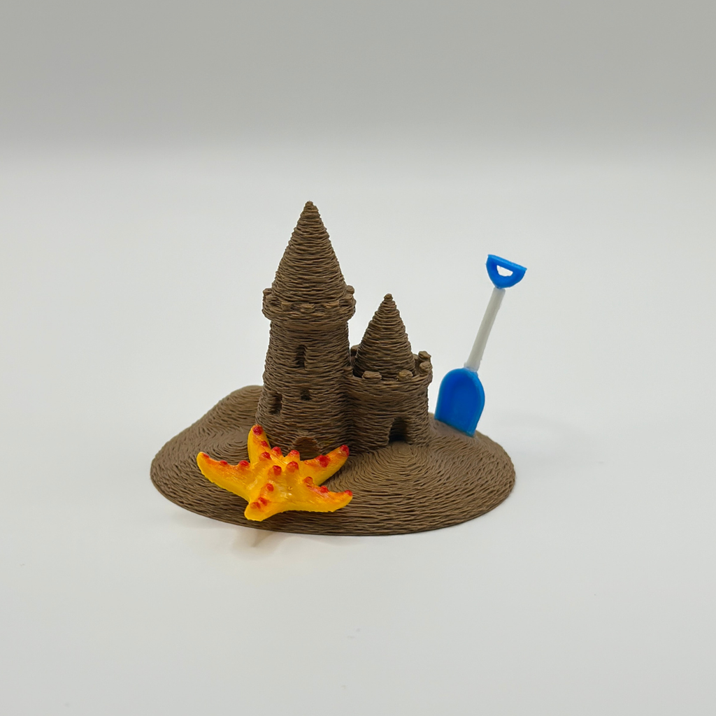 Mini Sandcastle with Starfish and Shovel