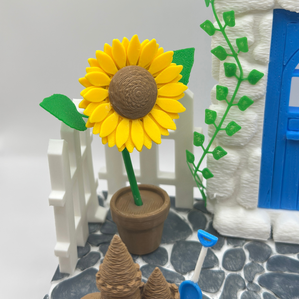 Mini Sunflowers in Tiny Pots