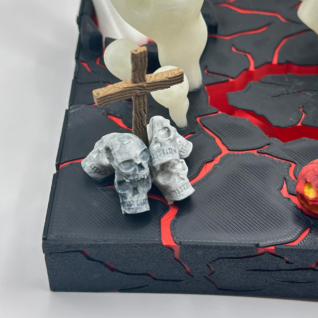 Skull Pile with Wooden Cross